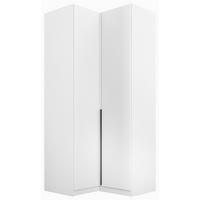 Eckschrank B: 100 Cm Alabama Weiß - Dunkelgrau/Weiß, MODERN, Holzwerkstoff (100/229/102cm) - Rauch Möbel