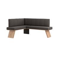 Eckbank  Emma Ii Webstoff Anthrazit, B: 150 Cm - Eichefarben/Anthrazit, KONVENTIONELL, Holzwerkstoff/Textil (150/185cm)