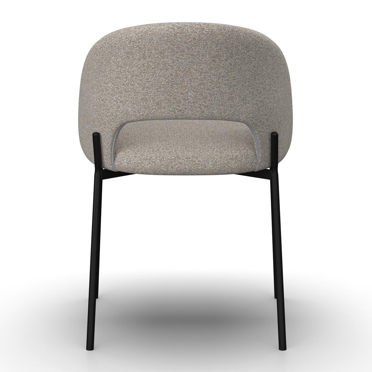 Stolička Nadiya svetlá sivá - čierna/svetlosivá, Modern, kov/drevo (52/78/56cm) - Bessagi Home