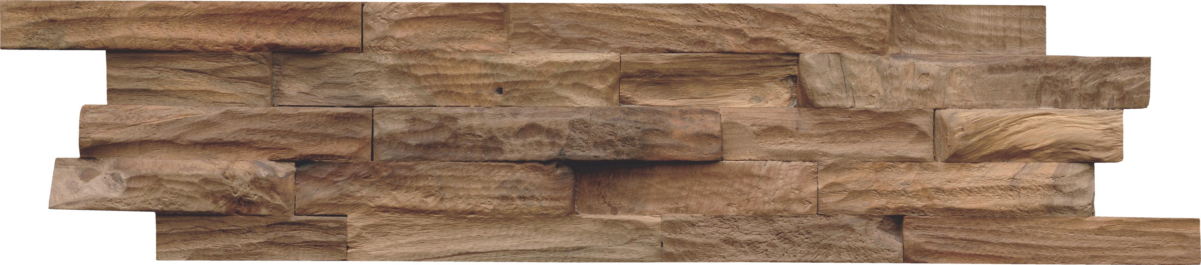 Wandverkleidung Teak Classic Sumatra Natur - Braun, Basics, Holz (61/15/2cm)