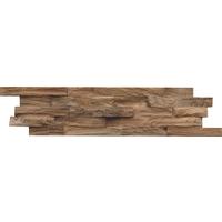 Wandverkleidung Teak Classic Sumatra Natur - Braun, Basics, Holz (61/15/2cm)