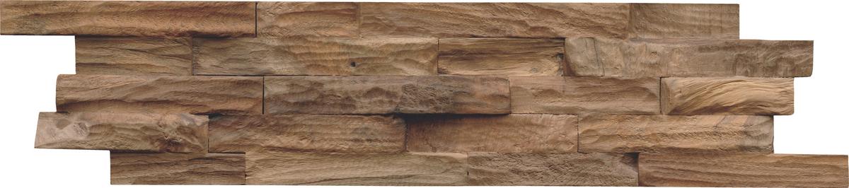 Wandverkleidung Teak Classic Sumatra Natur - Braun, Basics, Holz (61/15/2cm)