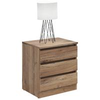 Nachtkästchen Flagstaff Oak Dekor H: 52 cm Saturn - Eiche dunkel/Eichefarben, KONVENTIONELL, Holzwerkstoff (45/52/42cm)
