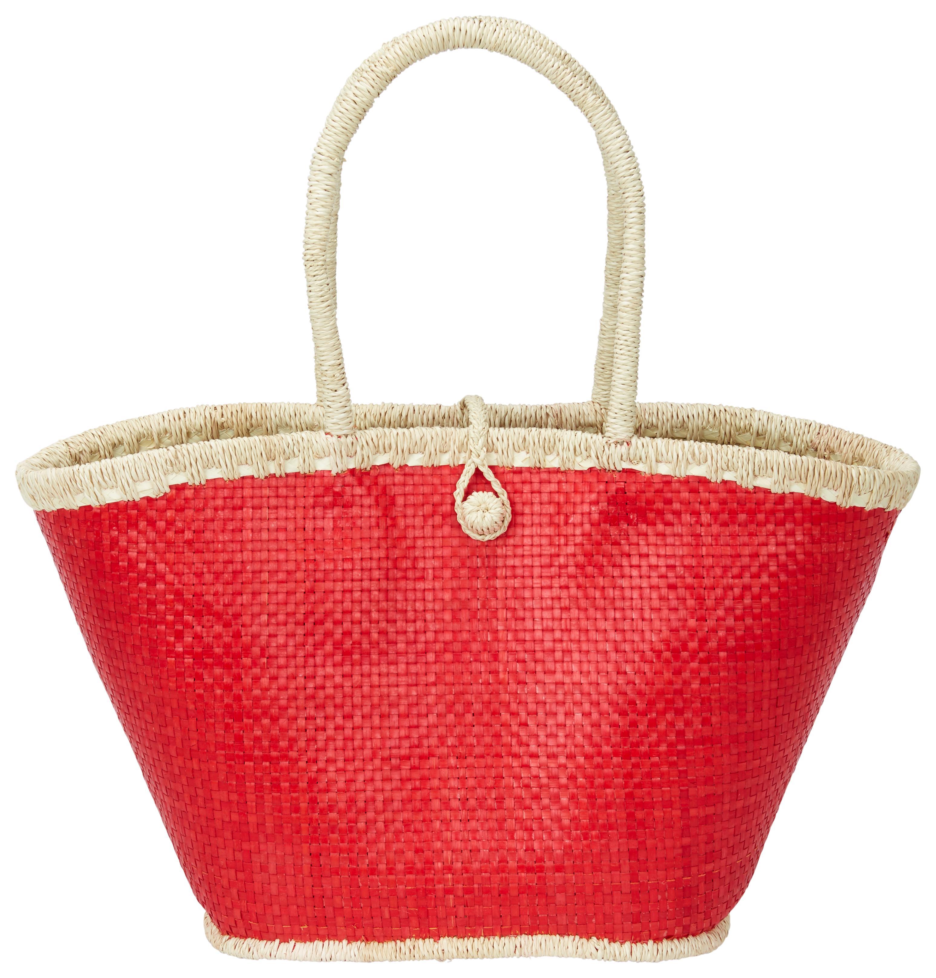 Einkaufskorb Sunny - červená, přírodní materiály (50/30-52/19cm) - Mömax modern living