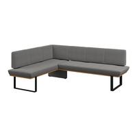Eckbank Tristan Webstoff anthrazit,S:175x225cm - Anthrazit/Schwarz, MODERN, Holz/Textil (175/225cm) - James Wood