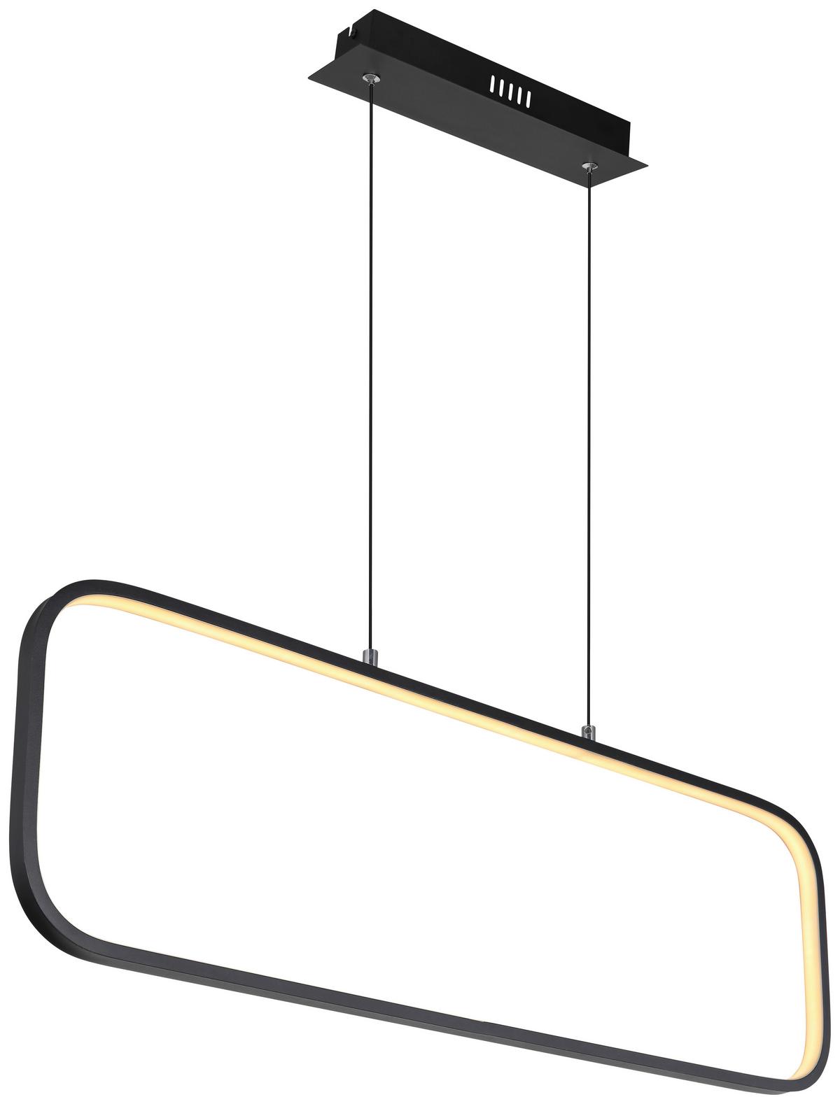 LED-Hängeleuchte 67262hb - Opal/Schwarz, Basics, Kunststoff/Metall (80/10/120cm) - Globo