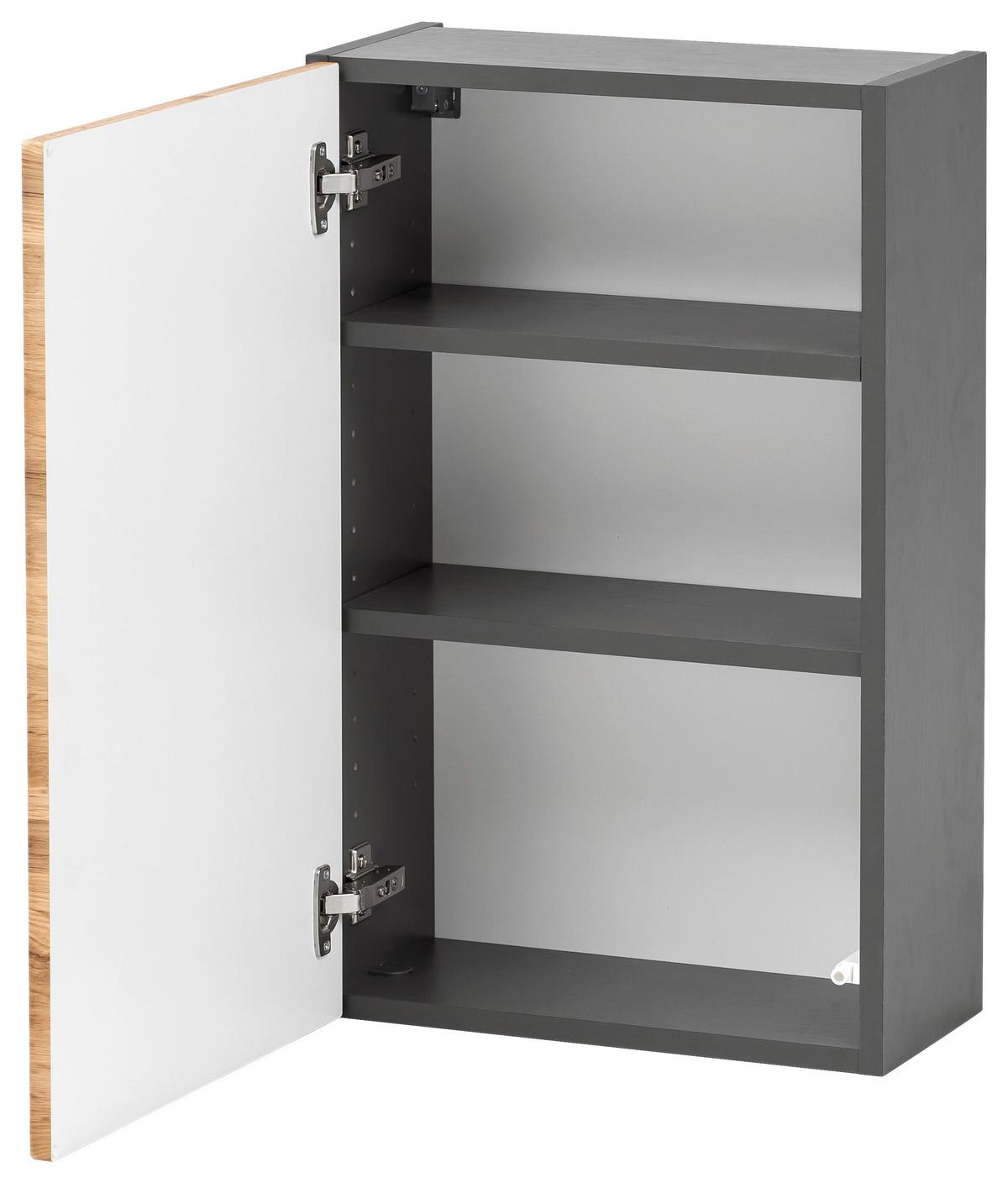 Hängeschrank Kopenhagen B: 40 cm Graphit.-Eichefarben - Eichefarben/Graphitfarben, KONVENTIONELL, Holzwerkstoff (40/64/20cm) - Held