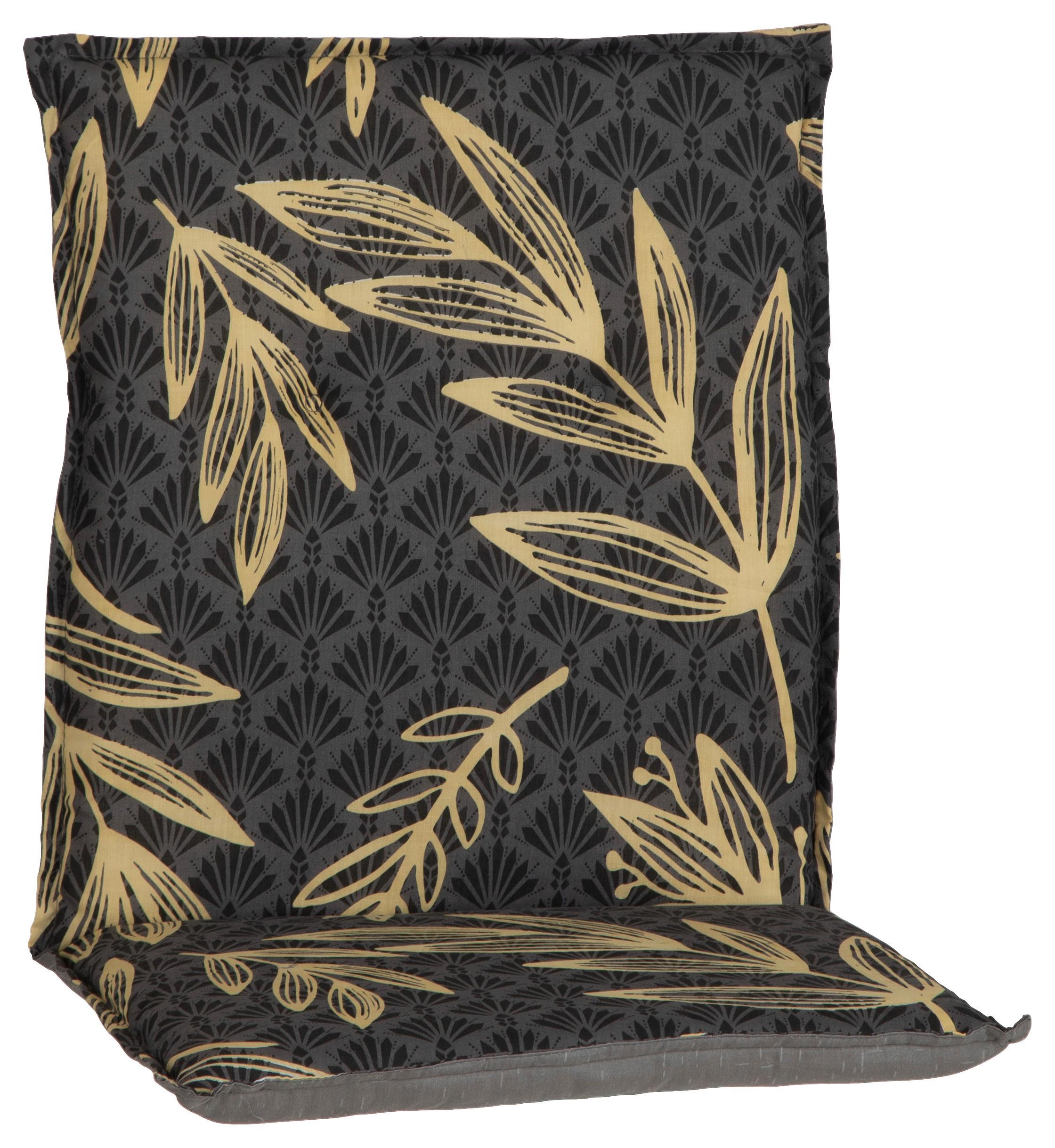 Niederlehnerauflage Genf 100x48 cm Braun/ Weiß - Gelb/Grau, Basics, Textil (100/48/4cm) - Beo