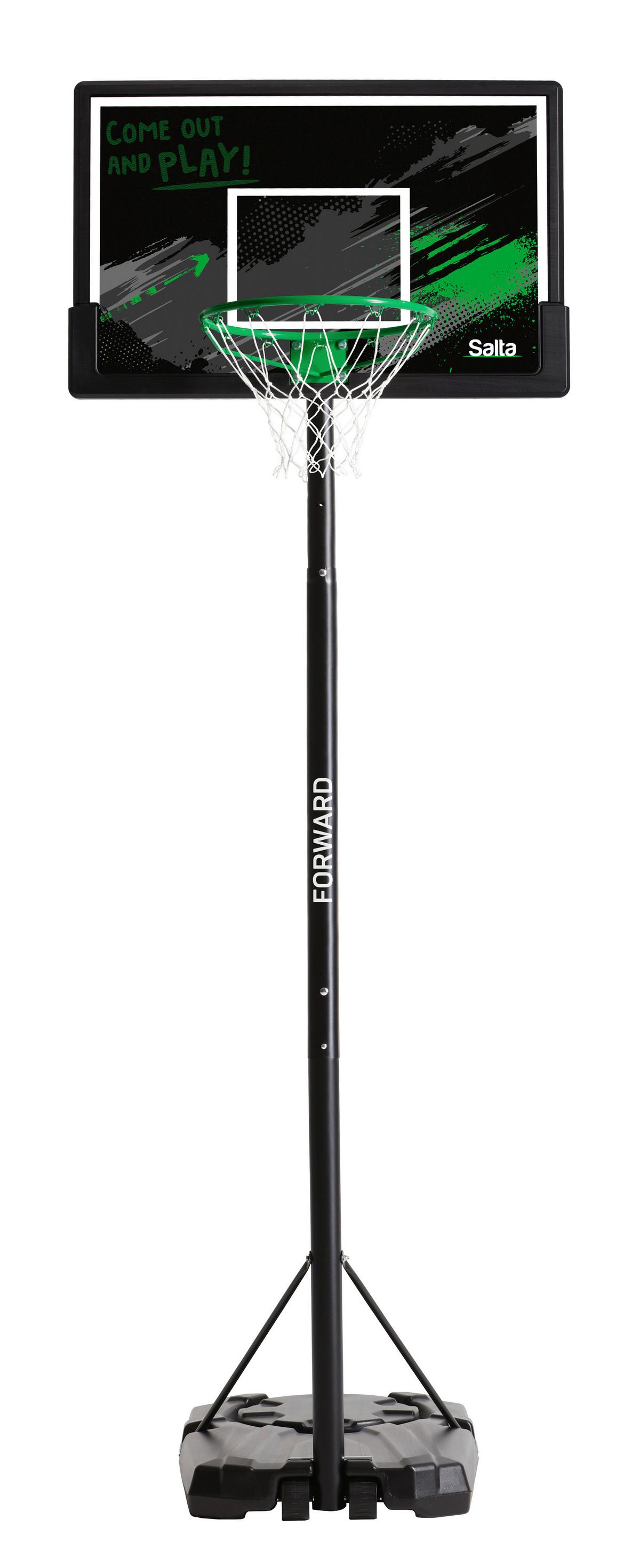Basketballständer Salta Forward - Schwarz/Grün, KONVENTIONELL, Kunststoff/Metall (110/287-362/175cm) - Salta