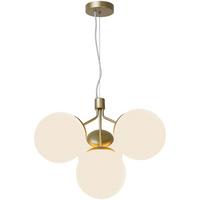 Hängeleuchte Ivona Messingfarben B: 41 cm - Messingfarben, KONVENTIONELL, Glas/Metall (41/54cm) - Nordlux