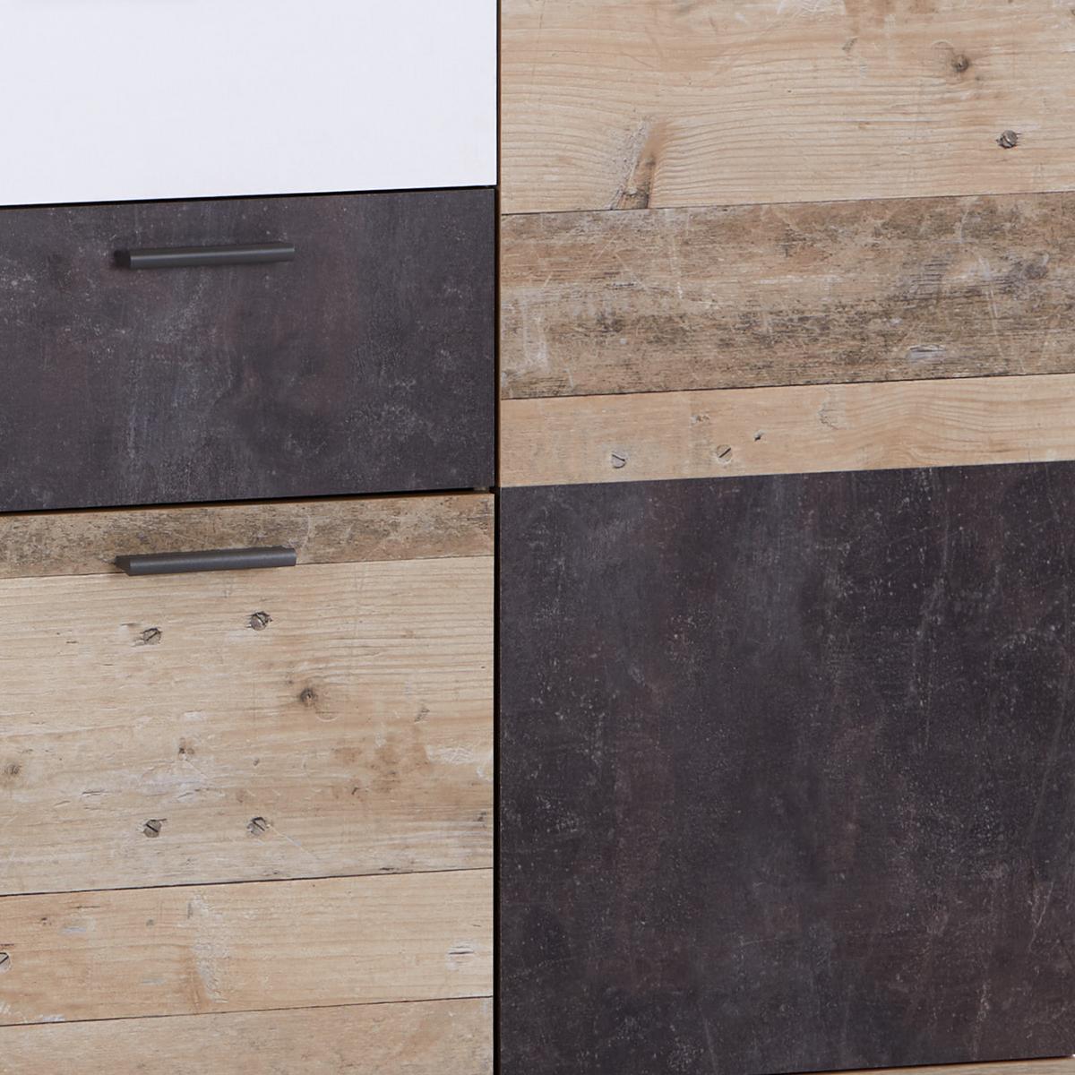 Kommode B: 126,6 Cm Sofia Old Style Hell/atelier Dunkel/weiß - MODERN, Holzwerkstoff (126,6/85,3/40cm)