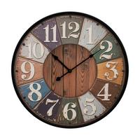 Wanduhr Denis - Multicolor/Schwarz, KONVENTIONELL, Papier/Kunststoff (50/4cm) - Luca Bessoni