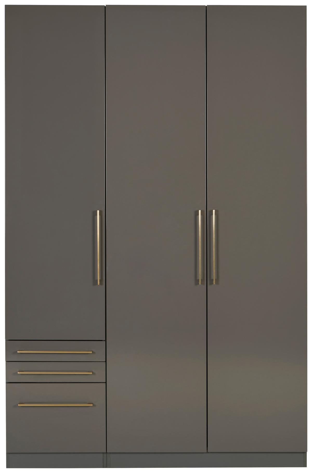 KORPUS ŠATNÍ SKŘÍNĚ UNIT - antracitová, Moderní, kompozitní dřevo (45,6/210/56,5cm) - Ondega