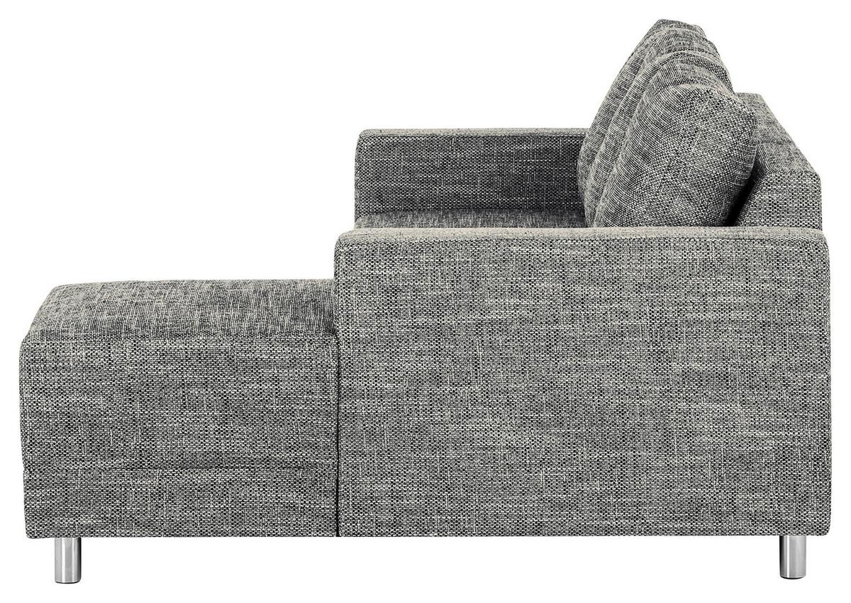 Ecksofa Grenwood Grau S: 200x144 cm - Chromfarben/Grau, Design, Textil (200/144cm) - MID.YOU