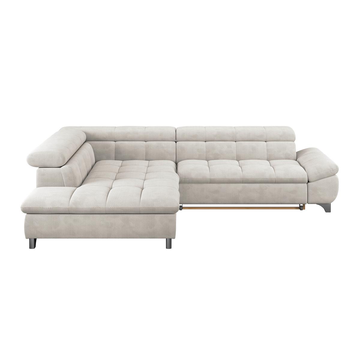 Ecsofa Gemini Creme, B: 312cm - Chromfarben/Creme, KONVENTIONELL, Textil (234/312cm)