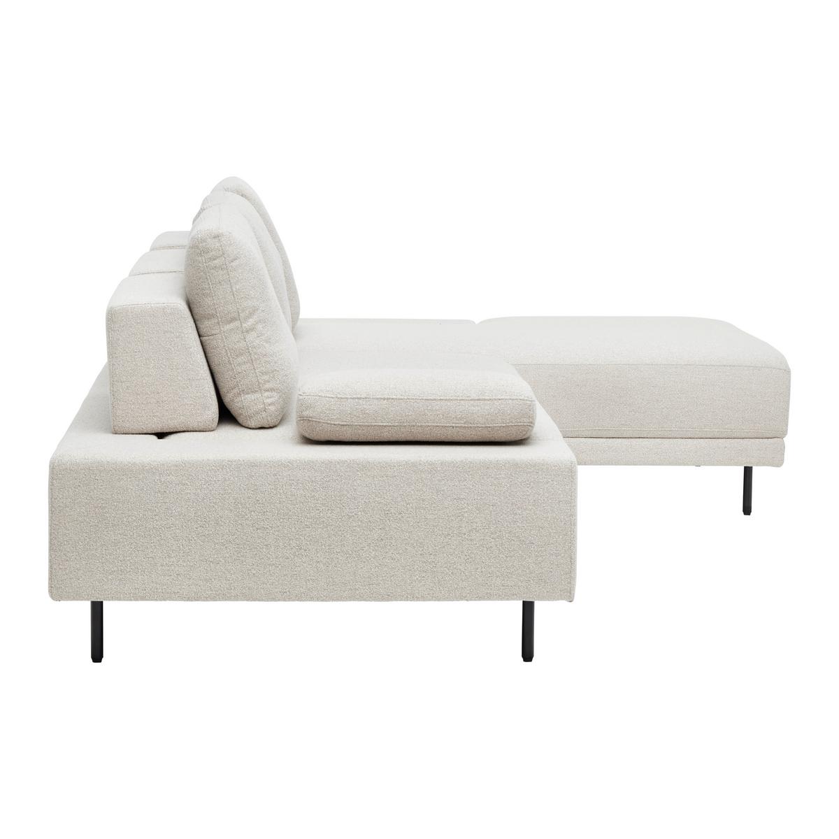 Sedací souprava MANI, béžová barva - černá/béžová, Moderní, kov/dřevo (309/89,2/183,5cm) - Bessagi Home