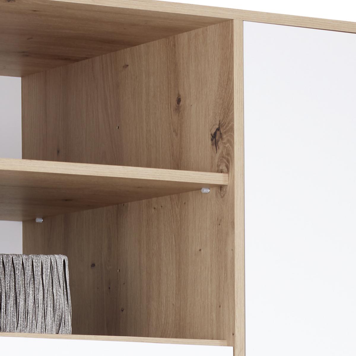 Kleiderschrank Mit Fächern 98cm Box, Weiß/eiche Dekor - Weiß/Eiche Artisan, MODERN, Holzwerkstoff (98/205/55cm) - Ondega