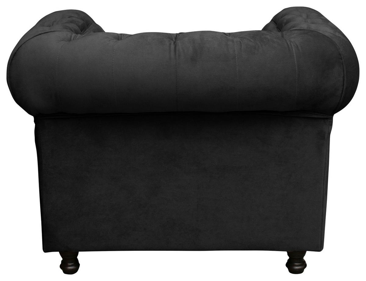 Chesterfield-Sessel Cardiff - Wengefarben/Anthrazit, Basics, Textil (110/80/90cm) - P & B