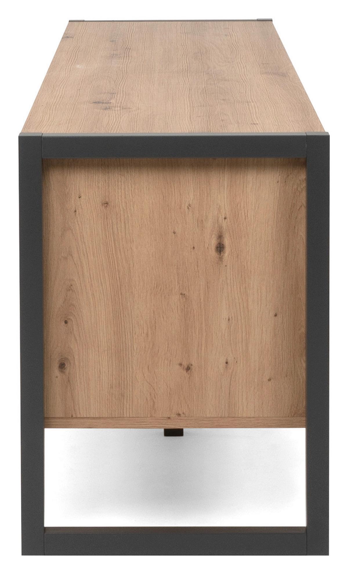 TV-Element Denver 160 cm Anthrazit/Eiche Dekor - Eichefarben/Anthrazit, MODERN, Holzwerkstoff (160/55/40cm) - MID.YOU