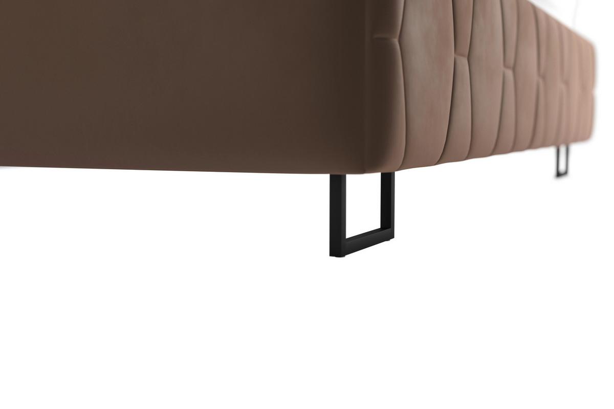 Čalúnená posteľ ATESSA 160x200 cm, sivohnedá - sivohnedá/taupe, Modern, drevo/textil (160/200cm)