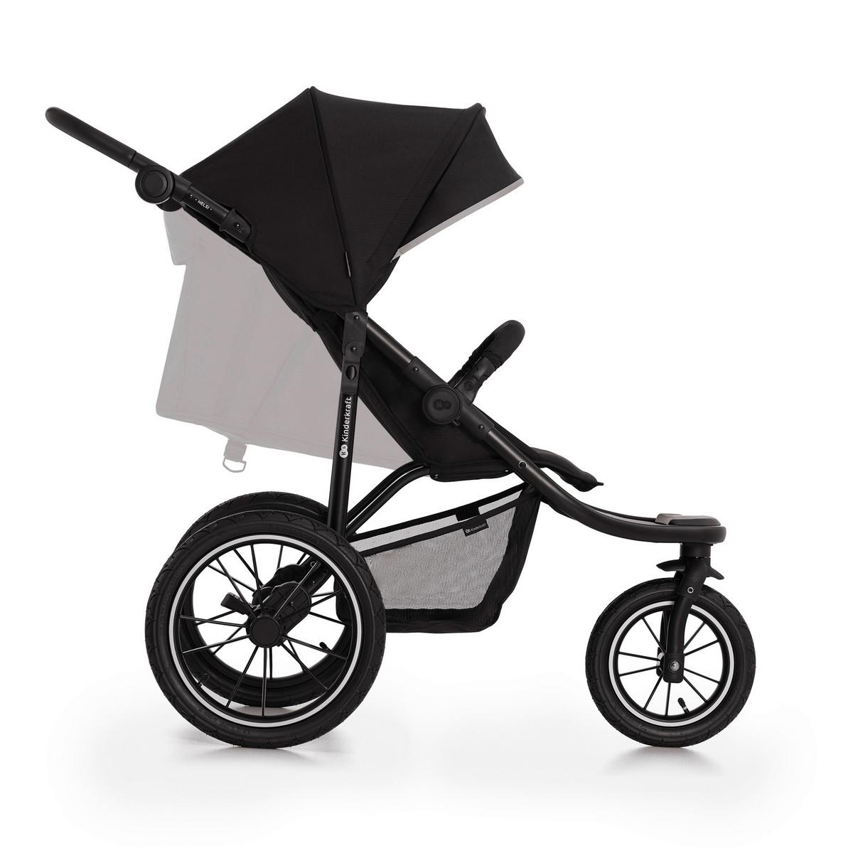 Jogger Helsi 2 B/H/T: 61,5x71-113x126cm - Schwarz, Basics, Metall (61.5/71-113/126cm) - Kinderkraft