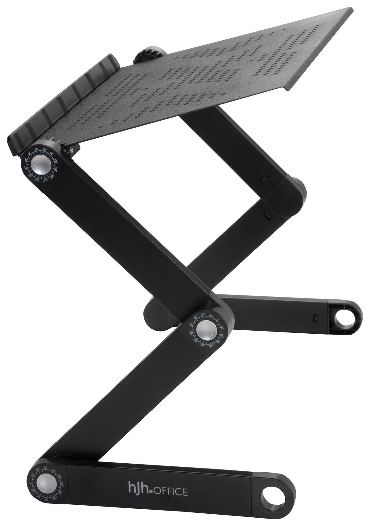 Schreibtischaufsatz Schwarz höhenverstellbar - Schwarz, Basics, Metall (52,5/4-39,5/25,5cm) - MID.YOU