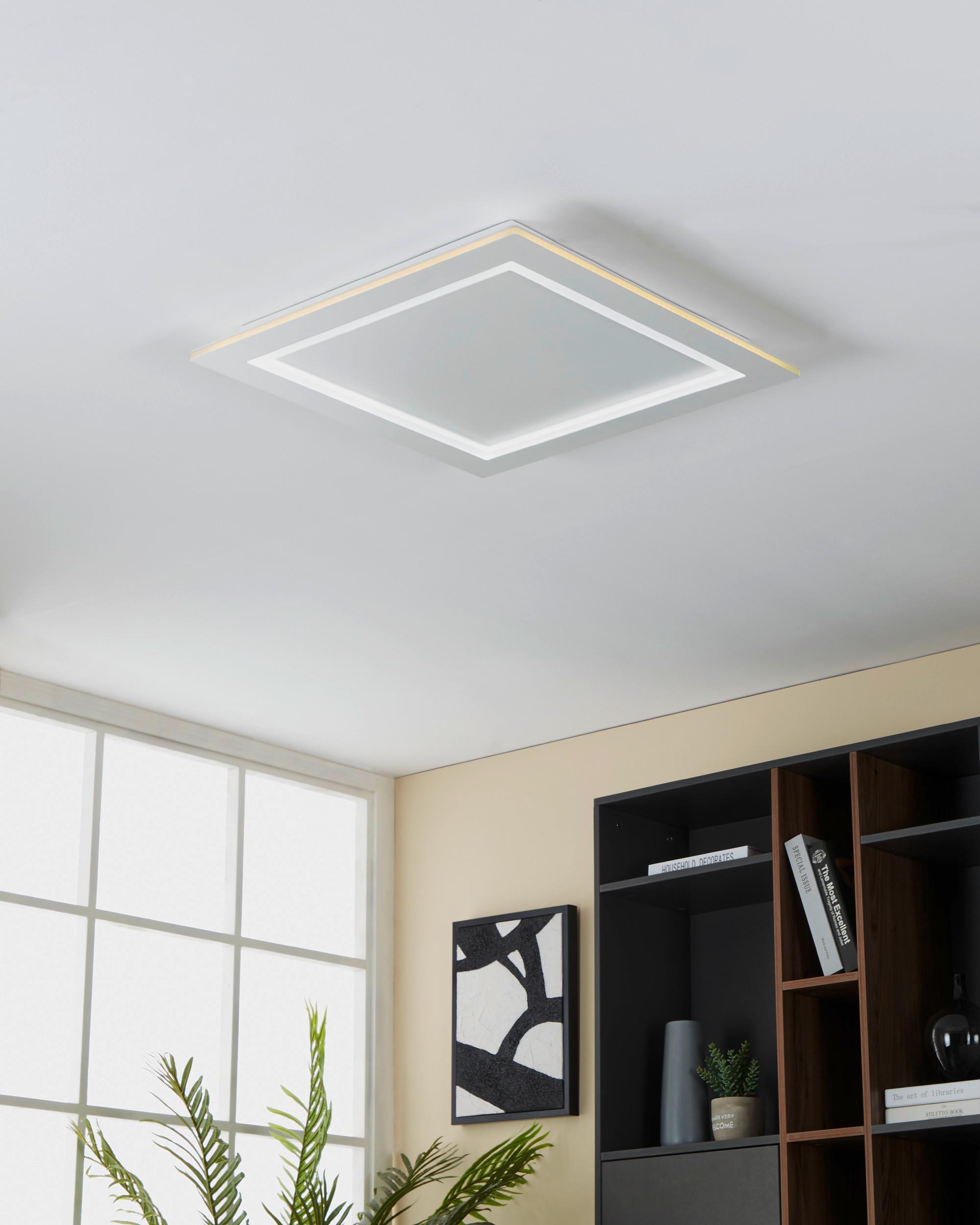 LED-Deckenleuchte 900484* Padrogiano-Z - Weiß, Basics, Kunststoff/Metall (59,5/59,5cm) - Eglo