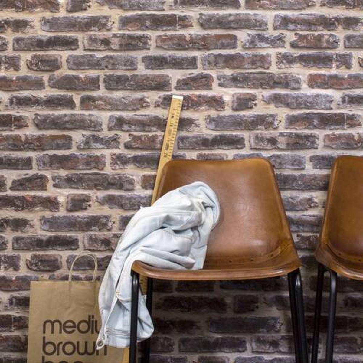 Vliestapete Backstein, Rot - Rot, Basics, Papier/Kunststoff (52/1000cm)