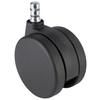 Bürostuhlrollen Rolo No-Noise Schwraz Ø 7,5 cm 5er-Set - Schwarz, Basics, Kunststoff/Metall (5,2/8,3/7,5cm) - MID.YOU