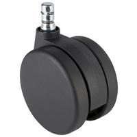 Bürostuhlrollen Rolo No-noise Schwraz Ø 7,5 Cm 5er-Set - Schwarz, Basics, Kunststoff/Metall (5,2/8,3/7,5cm) - MID.YOU