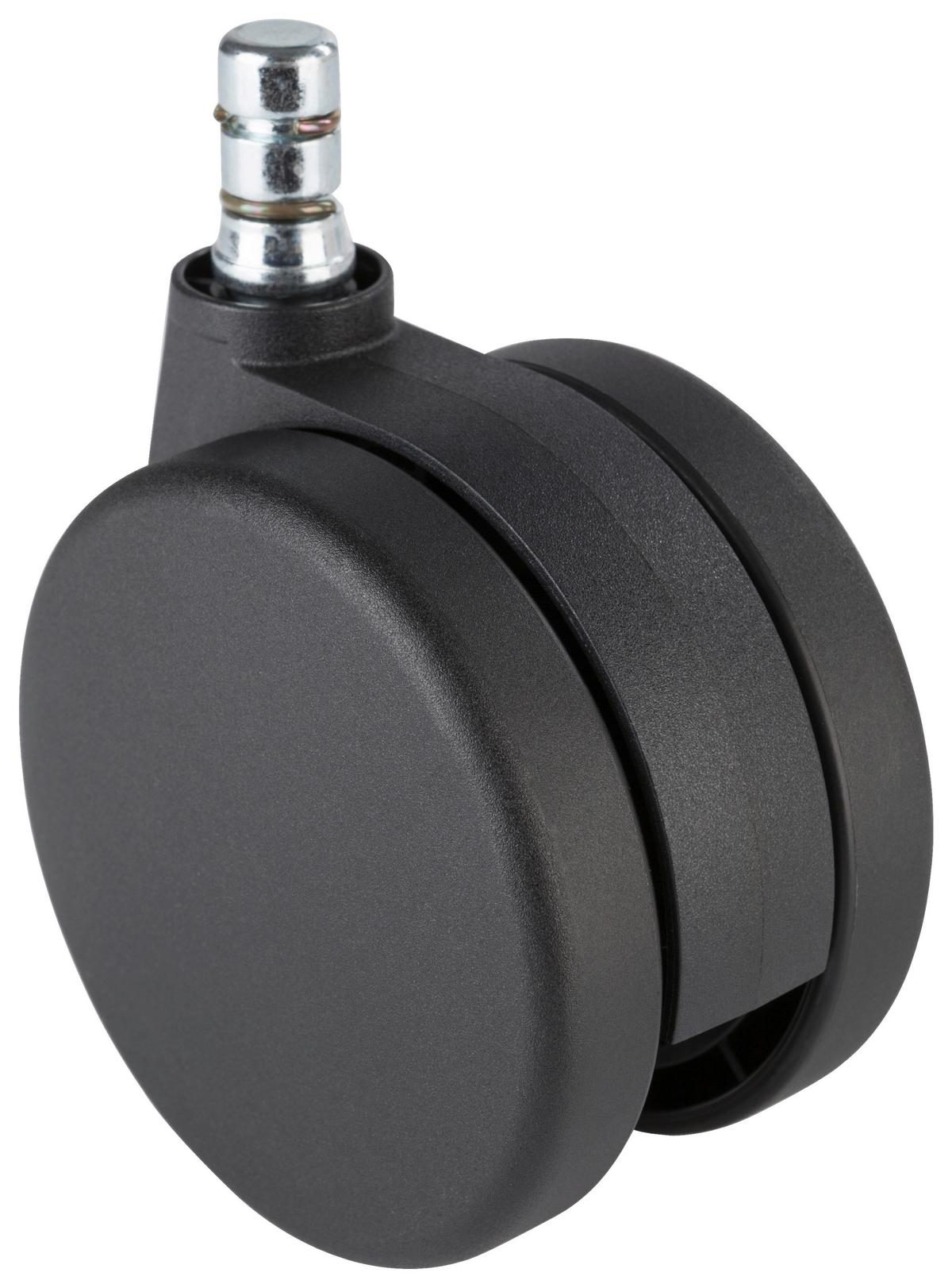 Bürostuhlrollen Rolo No-noise Schwraz Ø 7,5 Cm 5er-Set - Schwarz, Basics, Kunststoff/Metall (5,2/8,3/7,5cm) - MID.YOU