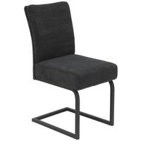 Schwingstuhl Olivia Giga-S - Anthrazit/Schwarz, MODERN, Textil/Metall (61/91/43cm)
