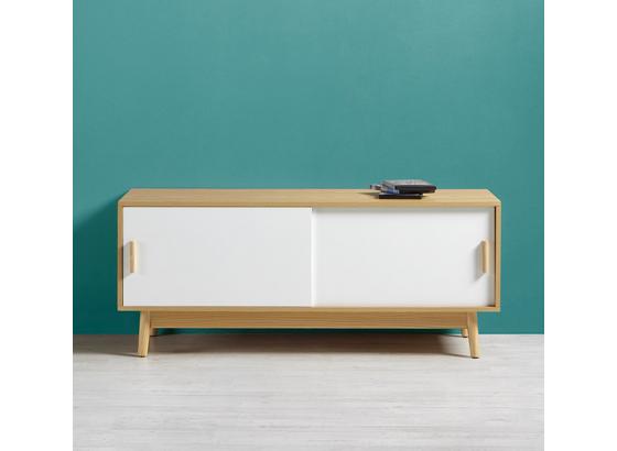 Tv Diel Aliona - biela/farby jasene, Moderný, drevo (120/50/40cm) - MODERN LIVING Tv Diel Aliona - biela/farby jasene, Moderný, drevo (120/50/40cm) - MODERN LIVING