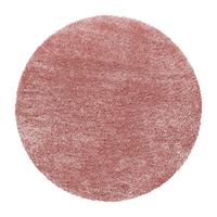 Hochflor Teppich Rosa Naturfaser Brilliant Ø 80 cm - Rosa, Basics, Textil (80cm)
