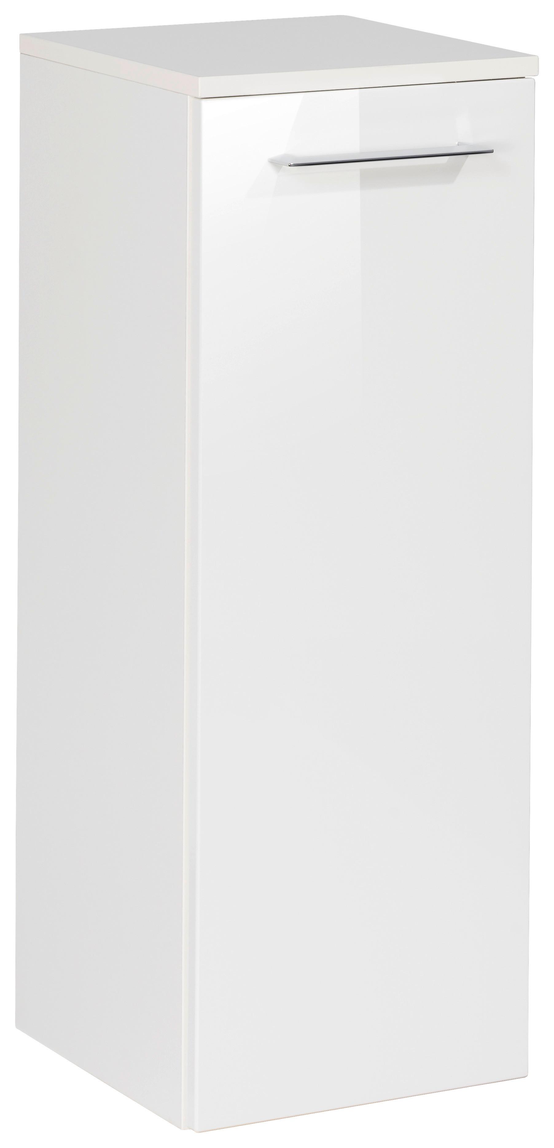 Hängender Midischrank B.perfekt B: 30,5 cm Weiß - Weiß, MODERN, Glas/Holzwerkstoff (30,5/81/32cm) - MID.YOU