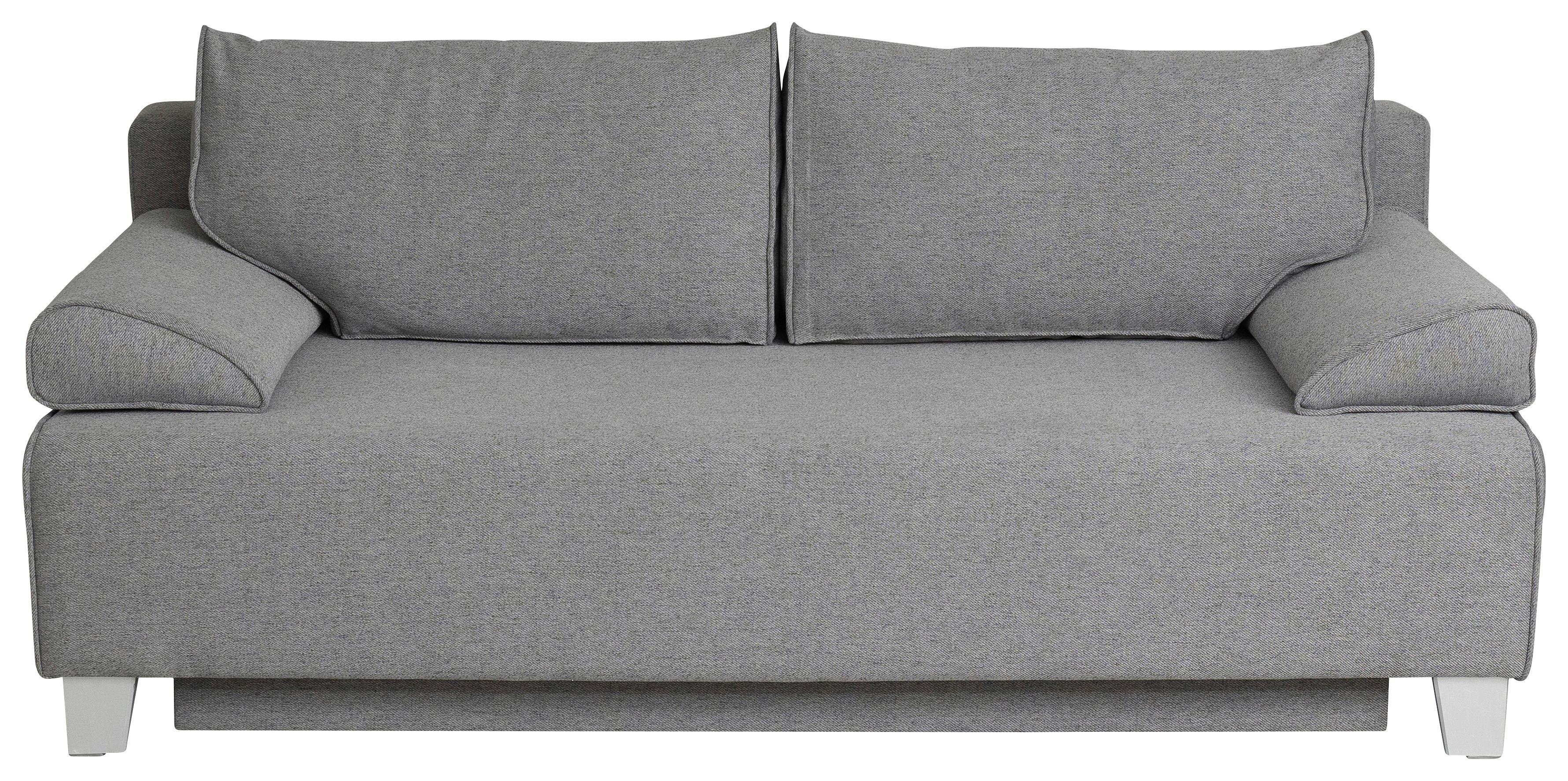 Schlafsofa Lena - Weiß/Grau, Design, Textil (190/75/97cm) - P & B