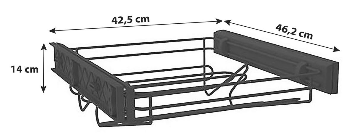 PODLOŽKA NA BOTY UNIT - antracitová, Moderní, kov (42,5/14/46,2cm) - Ondega