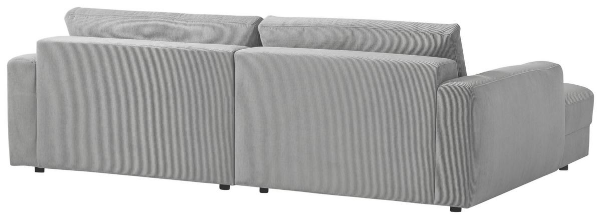 Ecksofa Bourbon - Schwarz/Grau, MODERN, Textil (176/250cm) - Trendmanufaktur