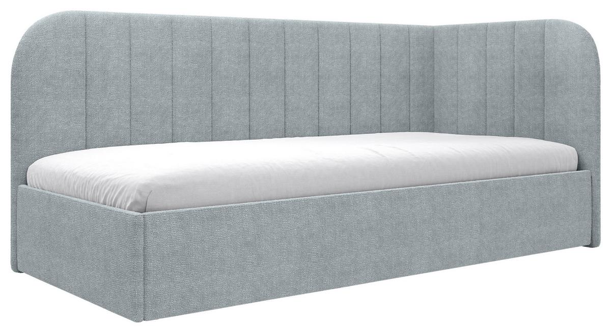 Polsterbett Millow Rechts Minttürkis Lf: 90x200 Cm - Schwarz/Minttürkis, MODERN, Holz/Holzwerkstoff (90/200cm) - MID.YOU