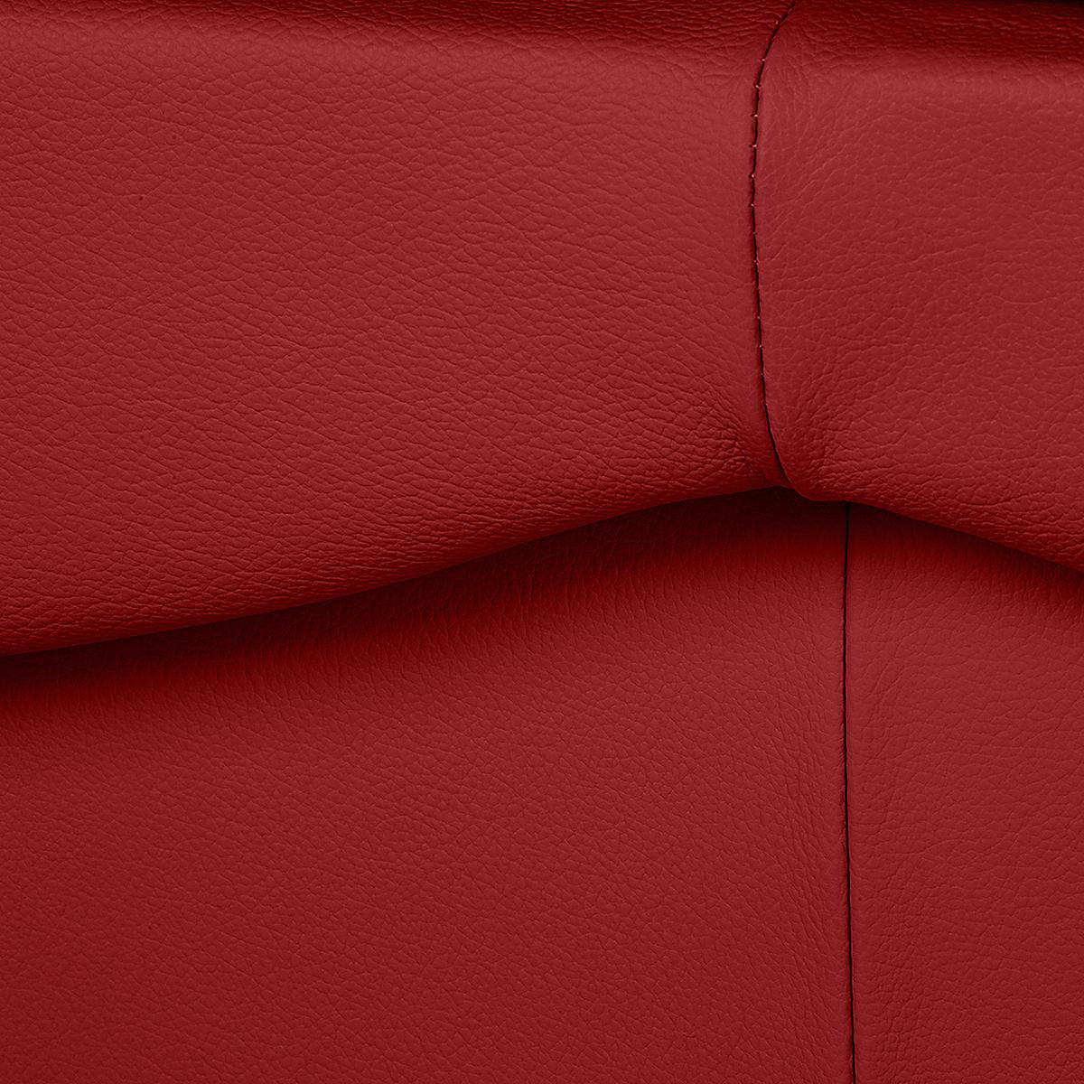 Sessel Oslo Rot B: 105 Cm - Rot/Schwarz, Design, Leder (105/92/85cm) - Livetastic