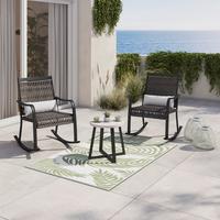 BALKÓNOVÁ ZOSTAVA MATHILDA - čierna/sivá, Modern, kov/textil - Bessagi Garden