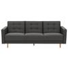 3-Sitzer-Sofa + Schlaffunktion Jasmin mit Armlehnen Anthrazit - Eschefarben/Anthrazit, MODERN, Textil (224/81/83cm) - Max Winzer