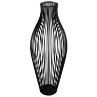 Dekor Váza Larissa Kb. 18/44cm - fekete, Konventionell, fém (18/44cm) - Luca Bessoni