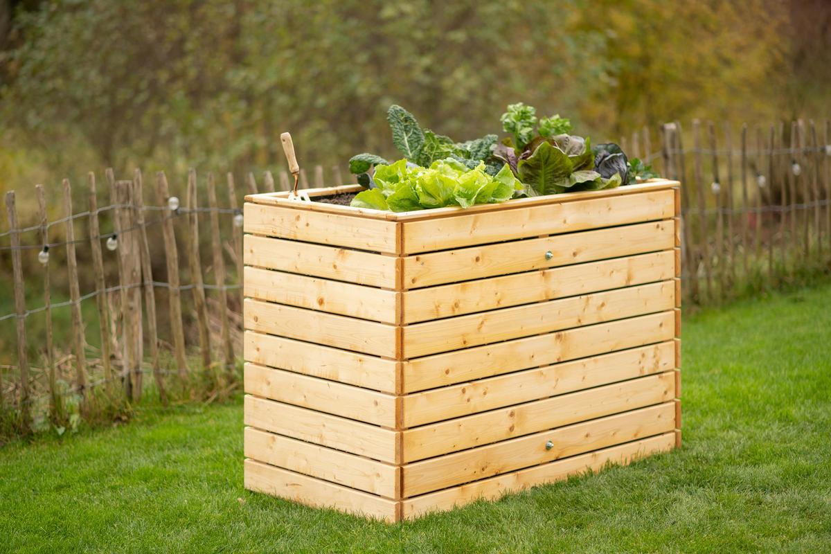 Hochbeet Echtholz Fichte 70x90x130 Cm  Fichtefarben - Fichtefarben, Basics, Holz (70/90/130cm)