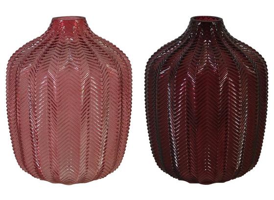 Vase Romana - Aubergine/Rosa, Design, Glas (14,5/18,5cm) Vase Romana - Aubergine/Rosa, Design, Glas (14,5/18,5cm)