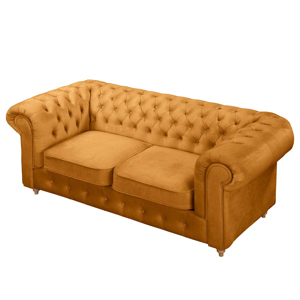Schlafsofa Laura Bernsteinfarben, B: 190cm - Bernsteinfarben/Braun, Design, Textil (190/74/91cm) - P & B