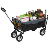 Bollerwagen Easymaxx - Schwarz/Grau, Basics, Kunststoff/Textil (100/50/61cm) - TV - Unser Original