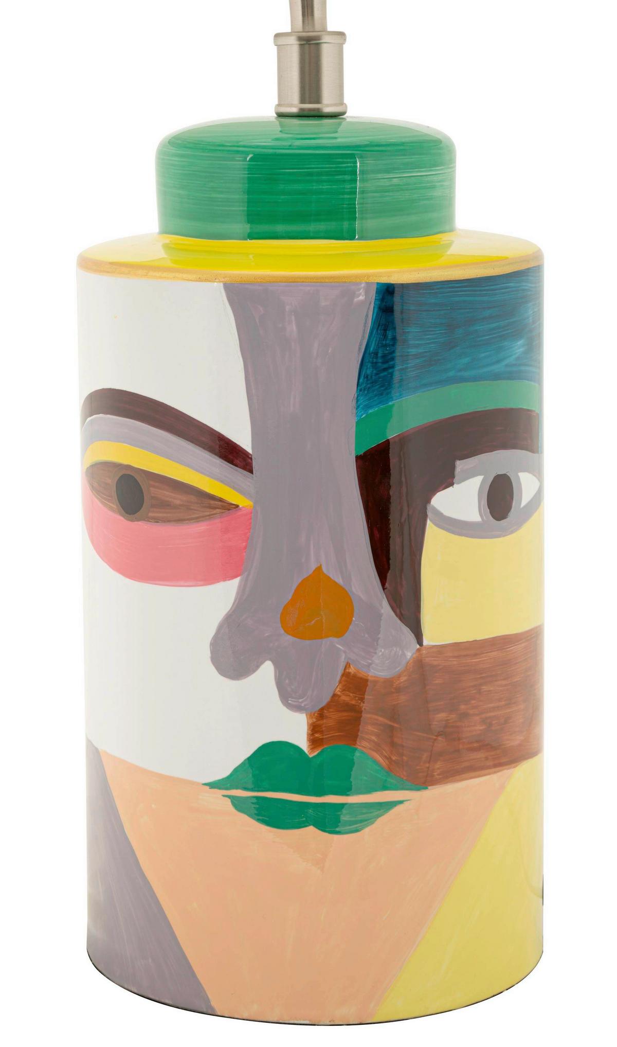 Tischleuchte Piccassy Color Multicolor B: 40 cm - Multicolor, Basics, Keramik/Textil (40/65/40cm)
