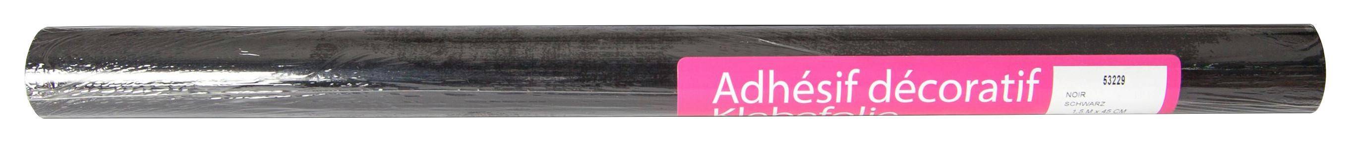 Klebefolie Uni Schwarz Basic-Line 45x150 Cm - Schwarz, KONVENTIONELL, Kunststoff (45/150cm)