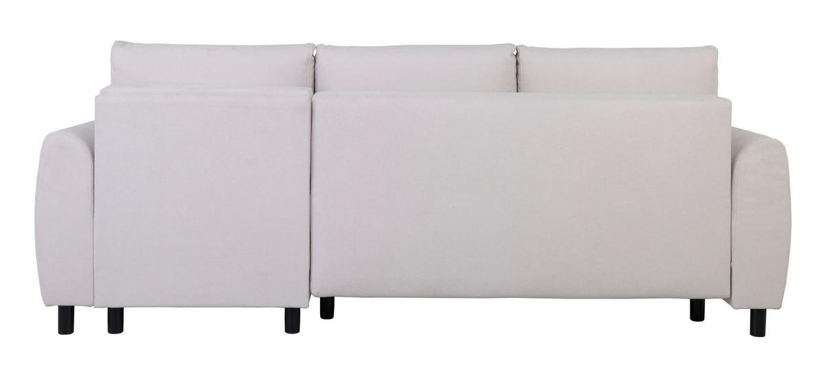 Ecksofa Moli, Creme S: 236x148 cm - Creme/Schwarz, Design, Textil (236/148cm) - MID.YOU